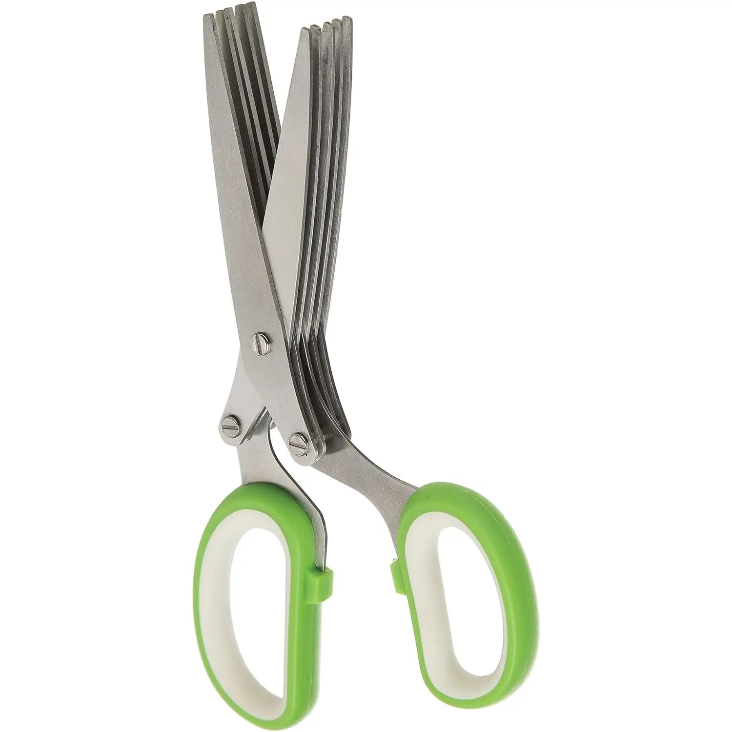Progressive PS-5305 Kitchen Herb Scissors - Sharp Multi-Blade Cutting Tool with Functional Comfortable Handles, Protective Cover, Ideal for Cooking Use