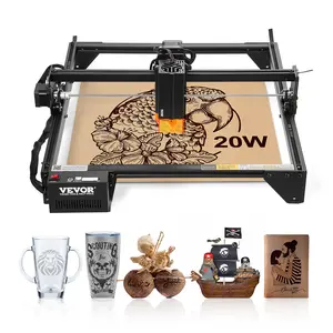 VEVOR Laser Engraver, 20W Output, Laser Engraving Cutter Machine, 13.7 x 15.7 in/35 x 40 cm Working Area, 10000 mm/min Movement Speed, Compressed Spot with Eye Protection, for Wood, Certain Metal