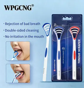 2 Pack Unscented Silicone tongue scraper - tongue cleaner,tongue brush reduce bad breath, coating remover, double side durable Oral