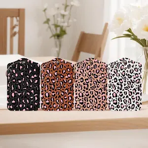 Fashion Leopard Pattern Luggage Tag, Lightweight Luggage Tag Cover with Privacy, Travel Accessories, Travel Essentials, Travel Storage Bags