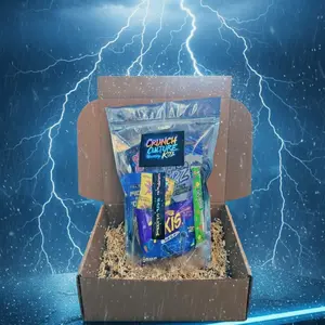 Blue Voltage Viral Pickle Kit - DIY Blue Raspberry Pickle with Blue Heat Takis, Sour Stripz & Candy Bundle - Crunch Culture Kits