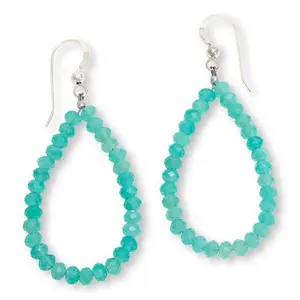 Mine Finds by Jay King Sterling Silver Peruvian Amazonite Loop Drop Earrings