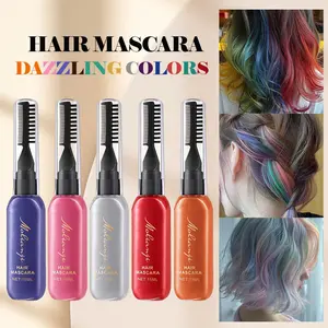 Temporary Highlights Hair Dye Cream with Brush, Multicolor Festival Hair Color Paste, Balayage Highlight, Easy to Use, Fashionable Hairstyle for Daily, Party, Halloween