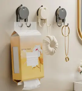 2 Pack Heavy Duty Suction Cup Hooks - No Drill Vacuum Suction Hanger for Bathroom, Kitchen, Glass/Tile/Metal, Holds Towels, Keys, Utensils (Gunmetal Gray)