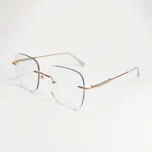 Simple Rimless ANTI-BLUE Light Glasses For Woman #Pearl Simple Rimless ANTI-BLUE Light Glasses For Woman #Pearl