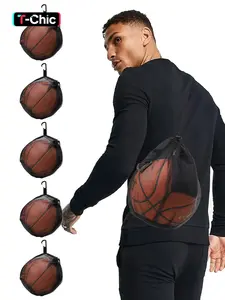 Basketball Bag, Mesh Active Sport Drawstring Bag, Basketball Backpack, Small Sling Back Bag, Mesh Swim Gym Bag for Carrying Basketball, Volleyball, Football, Golf Balls, Sports Ball