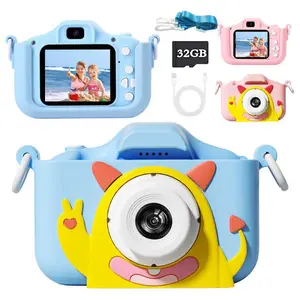 Kids Camera Toy for 3-12 Year Old Boys Girls - Children's Digital Camera with Video Recording - Christmas Birthday Holiday Gift - Kids Selfie Camera with Educational Games - 32GB Card Included - Electronic Portable Camera