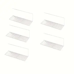 5pcs of Floating Shelves, Acrylic Wall-Mounted Racks, Wall Display Stands, Adhesive Shelves for Bedrooms, Transparent Toy Display Racks, Miscellaneous Storage Shelves, Floating Shelves