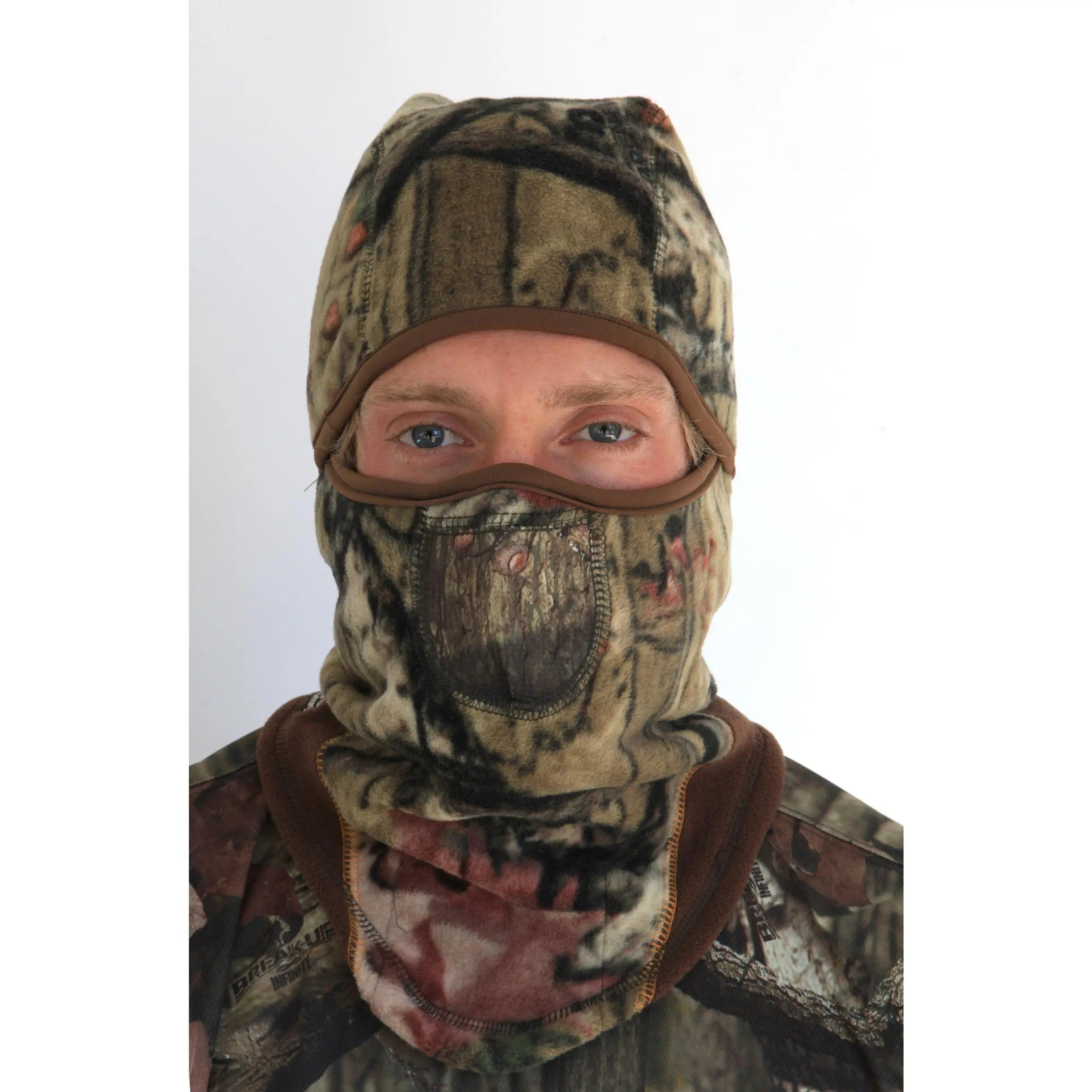 Heat Factory Deluxe Heated Balaclava Headpiece with Five Pockets for Warmers - Mossy Oak Camo Design - All Seasons Protection
