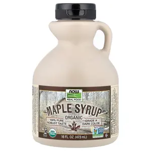 NOW Foods Real Food, Organic Maple Syrup, Grade A, Dark Color, 16 fl oz (473 ml)