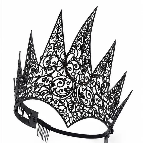 Leg Avenue Women's Glitter Royal Crown Headpiece, Elegant Die-Cut Costume Crown for Halloween, Cosplay & Costume Parties