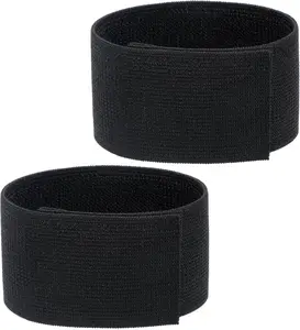 Black Boot Straps, 2 PCS Elastic Polyester Ankle Straps for Cowboy Boots Adjustable Boots Bands Self-adhesive Trousers Blouses Elastic Strap Band with Hook and Loop for Hiking Fishing Hunting