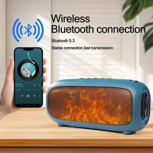 Wireless Bluetooth Subwoofer Speaker 1800 mAh Battery 5.3+ EDR Technology Noise-Canceling Microphone RGB Lighting 3D Surround Sound High-Resolution Audio Mode Mini Tool Box Speaker Rack