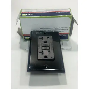 Leviton Smart Lock Pro GFCI Outlet & Plate GFNT2-E 20A-125V Black