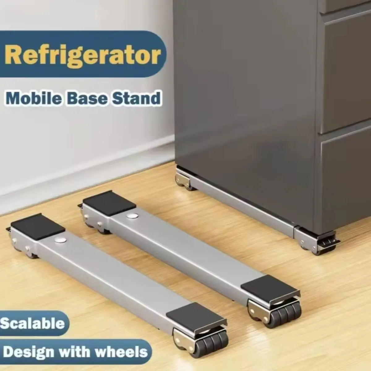 Appliance Roller Stand 24 Wheel Mobile Base Heavy Duty Movable Dolly for Refrigerator Washer Dryer Adjustable Universal Frame