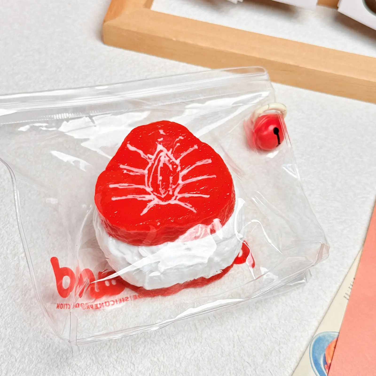 【Buy 3 Get 1 Free】Strawberry Filled Yogurt Squishy Toys, Food-Grade Silicone Slow Rising Handmade Non-Toxic Soft Squeeze Sensory Toys with Thick Creamy Slime Texture for Stress Relief