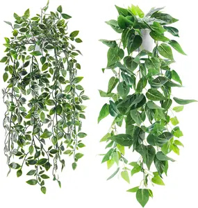 2Packs Artificial Plants Fake Plants Hanging