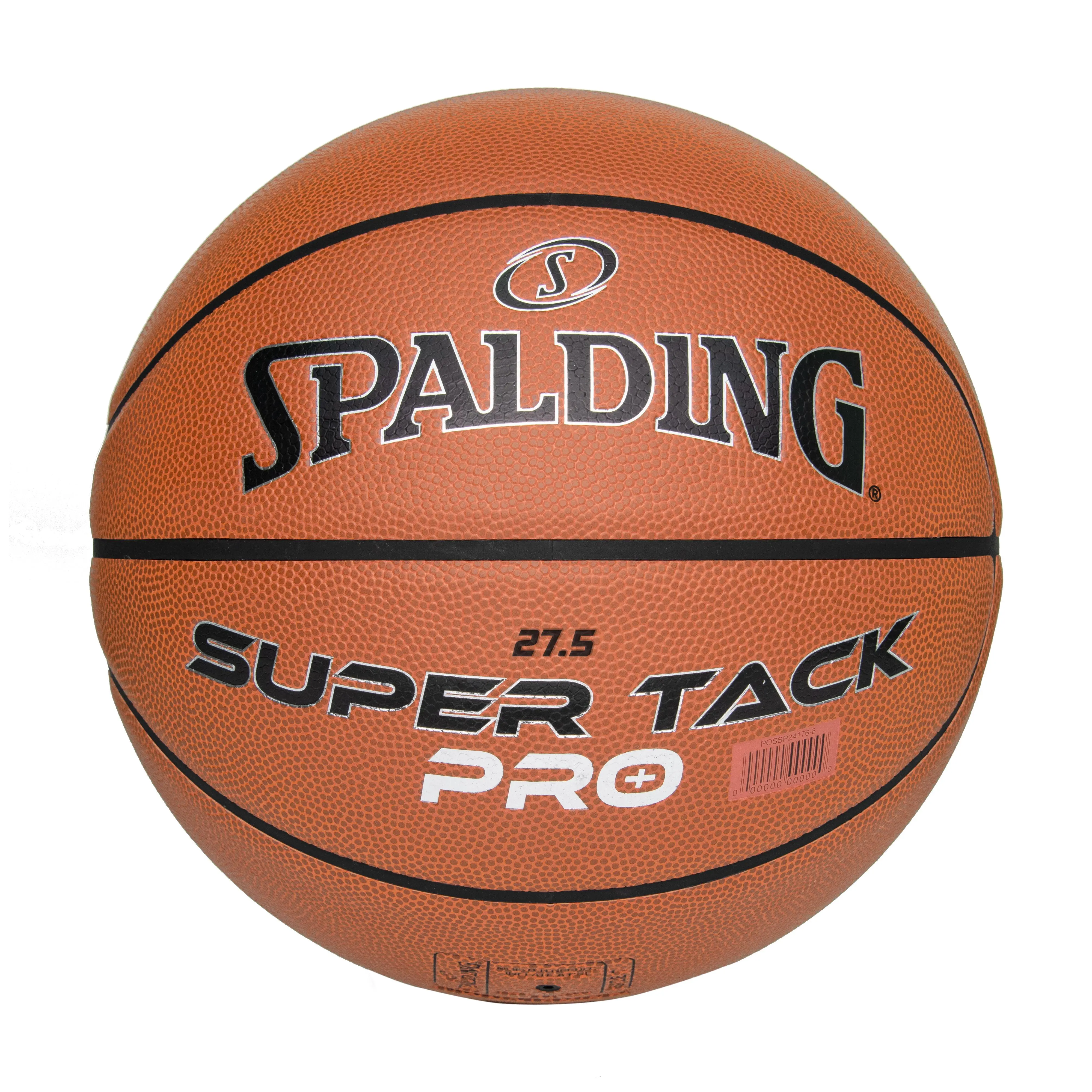 Spalding Super Tack Pro Composite Leather Youth Basketball - Size 5 (27.5"), Tacky Feel, Boosts Grip, Easy-Grip Surface, Foil-Accented Logos, Long-Lasting Durability, Ideal for Young Athletes' Indoor-Outdoor Practice Sessions