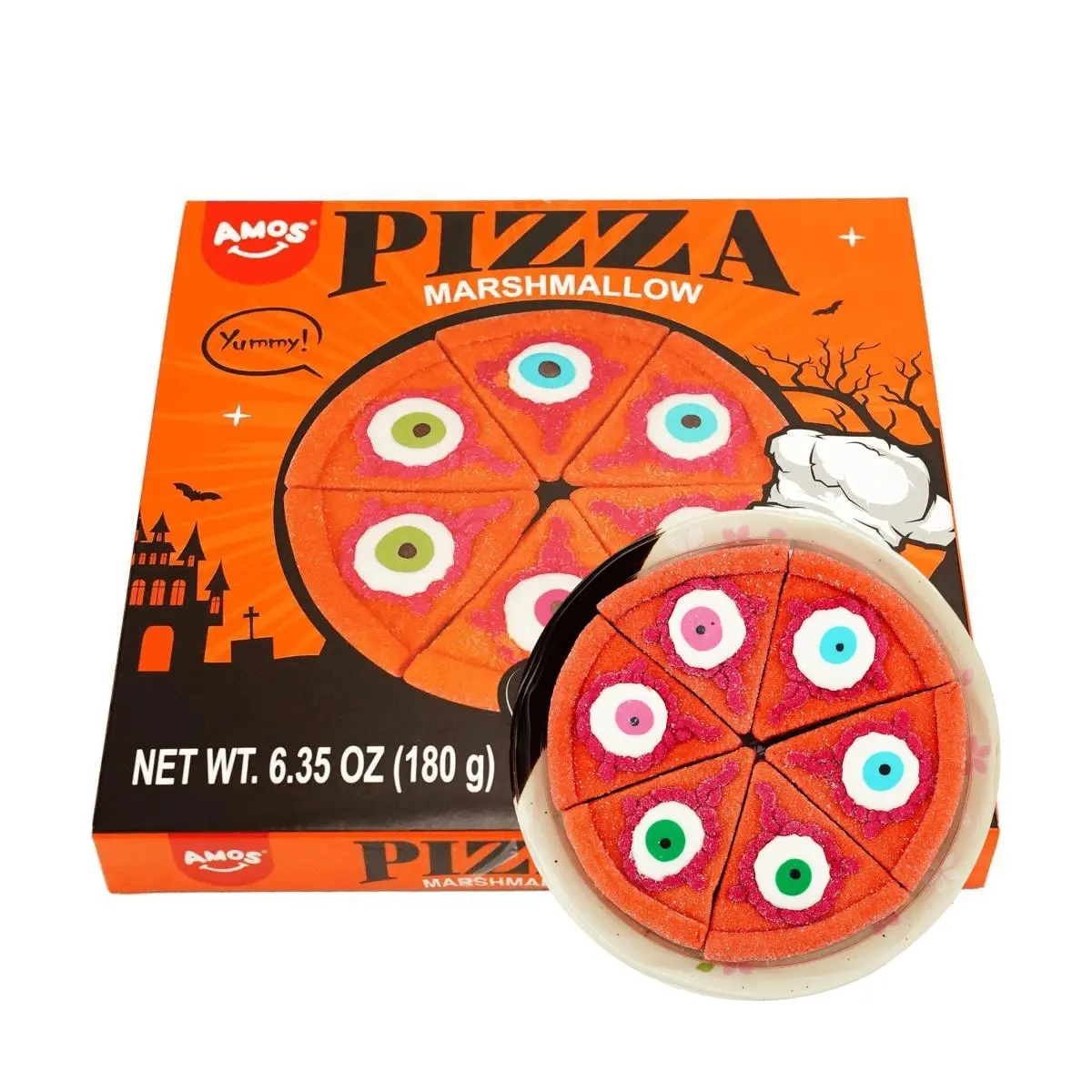 Amos Sweets Pizza Marshmallows 180g - Fun Halloween Candy Treats for Kids & Parties Amos Sweets Pizza Marshmallows 180g - Fun Halloween Candy Treats for Kids & Parties