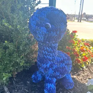 Giant crochet dinosaur