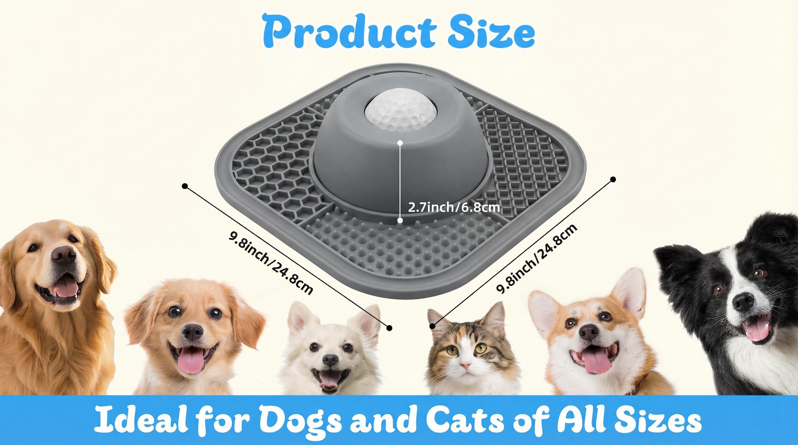 Dog Slow Feeder Bowls for Liquid Treat with Built-in Rolling Ball, No Spill Bone Broth Dog Licking Bowl, Multi-Purpose Yogurt Feeder Bowl for All Breeds Dietary Supplement/Post-op Nutrition Feeding, Gift for Dog