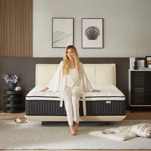 ZYLUMI Hybrid Mattress 8/10/12/14 Inch T/F/Q/K Sizes Gel Memory Foam Pocket Springs Medium Firm Lumbar Support Breathable Cool Zero Motion Transfer