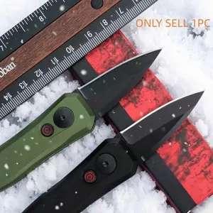 1pc 7500 Folding Knife, Aviation Aluminum Handle, High Hardness Blade, Outdoor Camping Survival Edc Tool, Portable Hand Tool, Good Gift