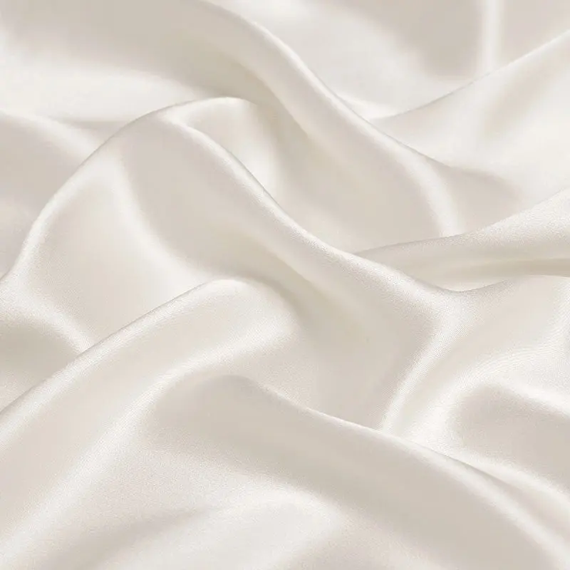 White 100% Pure Mulberry Silk Fabric 19mm Cut-to-Size Silk Fabric