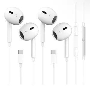 2 Pack-USB C Headphones for iPhone 17/16/15, Type C Earbuds Wired Earbuds with Microphone & Remote Control Noise Cancelling Earphones, Compatible with iPhone 17/16/15 Pro Max, iPad, Most USB C Jack