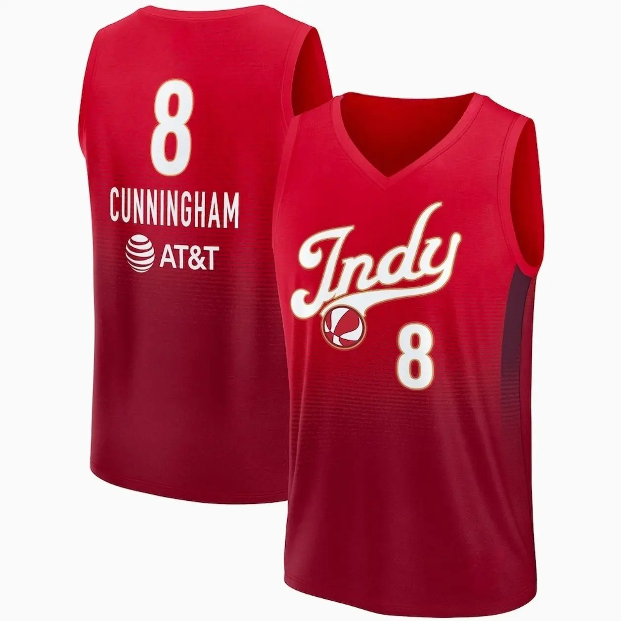 Unisex Football #8 Cunningham Indiana Team Fast Break Replica Jersey - Rebel Edition - Red