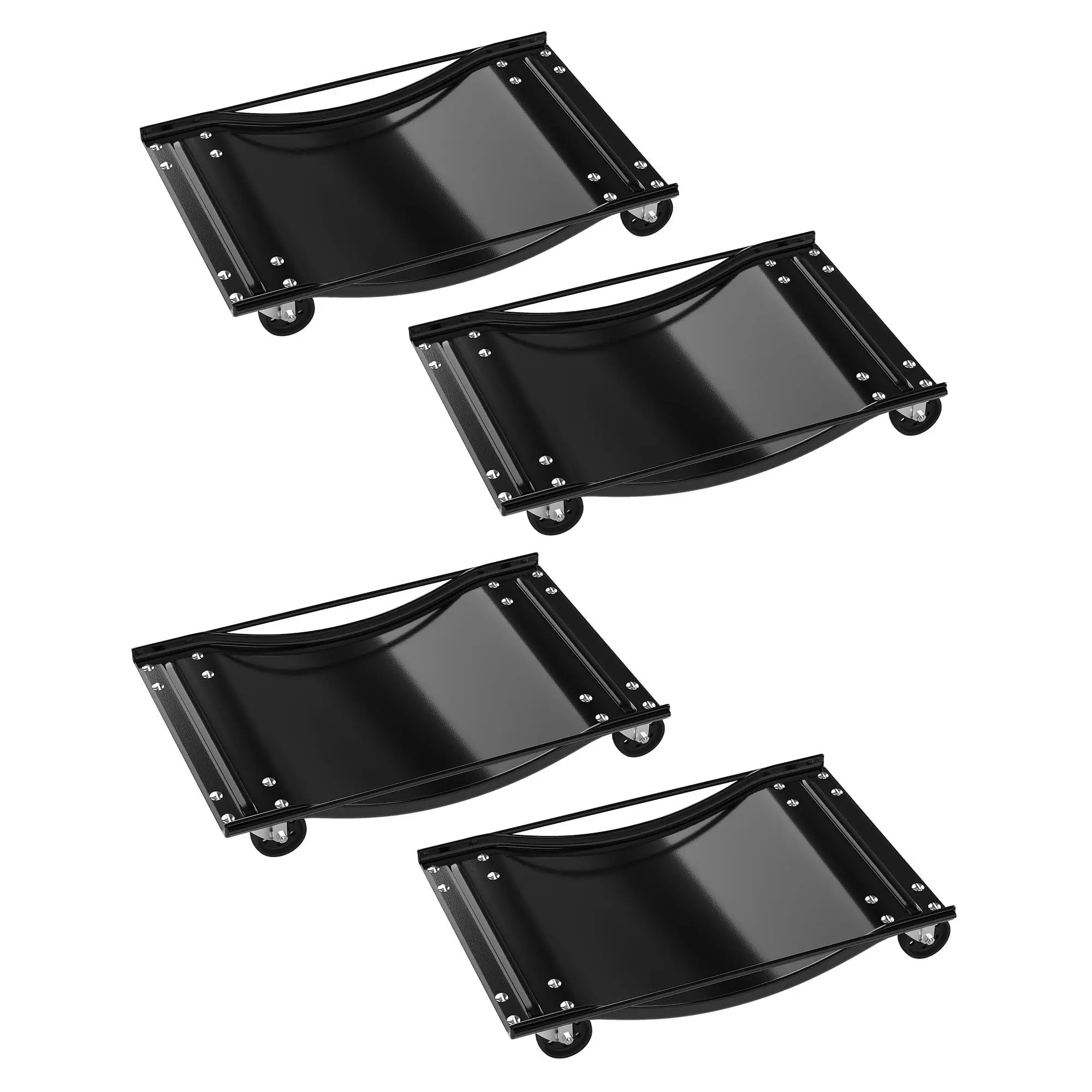 Garvee Heavy Duty Car Dolly Set of 4 with 10,000 lbs Capacity, Featuring 3.5" Swivel Casters for Easy Vehicle Moving, Anti-Skid Design, Suitable for Cars and Trucks, Black Finish