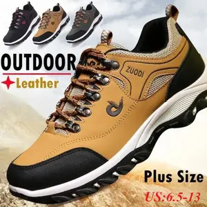 Men's Hiking Shoes Hiker Leather Waterproof Lightweight Outdoor Backpacking Trekking Shoes Outdoor Anti-Slip Boots