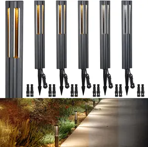 LEONLITE 5CCT Low Voltage Path Lights, Update 1800K2700K3000K4000K5000K Selectable, Pack of 6