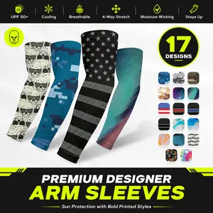 DESIGNER Arm Sleeves - Turquoise & Purple Design, Comfortable Fit, Versatile Style, Ideal for Everyday Wear