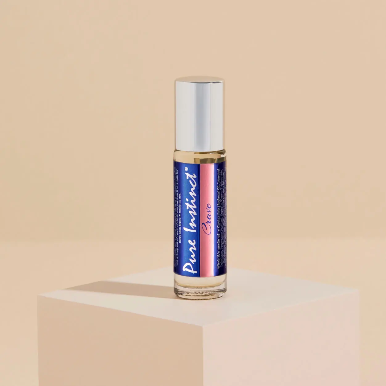 Pure Instinct CRAVE Roll-On Pheromone Perfume Oil for Women, Perfumes with Jasmine, Orchid, Amber & Sweet Vanilla, Long-Lasting Date Night Fragrance, Blends with Body Chemistry, Made in USA, 0.34 fl oz TSA Ready