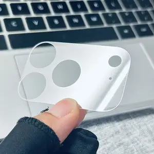 Flexible back film for iPhone 17 Pro Max, a transparent ultra-thin soft protective film that fully covers the hollow lens.