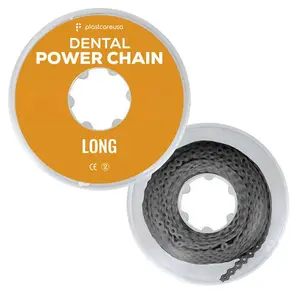 Gray Dental Power Chain (Long) – 15 ft Orthodontic Elastic Chain for Braces
