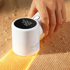 Rechargeable Fabric Shaver with LED Display 3-Speed Electric Lint Remover 6-Blade Sweater Defuzzer for Clothes Couch & Blankets Portable Safe Design 2600mAh Battery