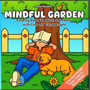 Mindful Garden Coloring Book for Adults and Teens , Bold and Easy, Simple and Big Designs for Relaxation Featuring Animals, Landscape, Flowers, Patterns