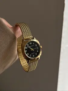 Women's Elegant Analog Watch, Modern Trendy Watch, Stylish Watch, Fashion Watches, Round Dial with Arabic Numerals, Quartz Movement, Metal Case, Perfect Gift for Fashion Lovers, Modern Fashionable Wristwatch