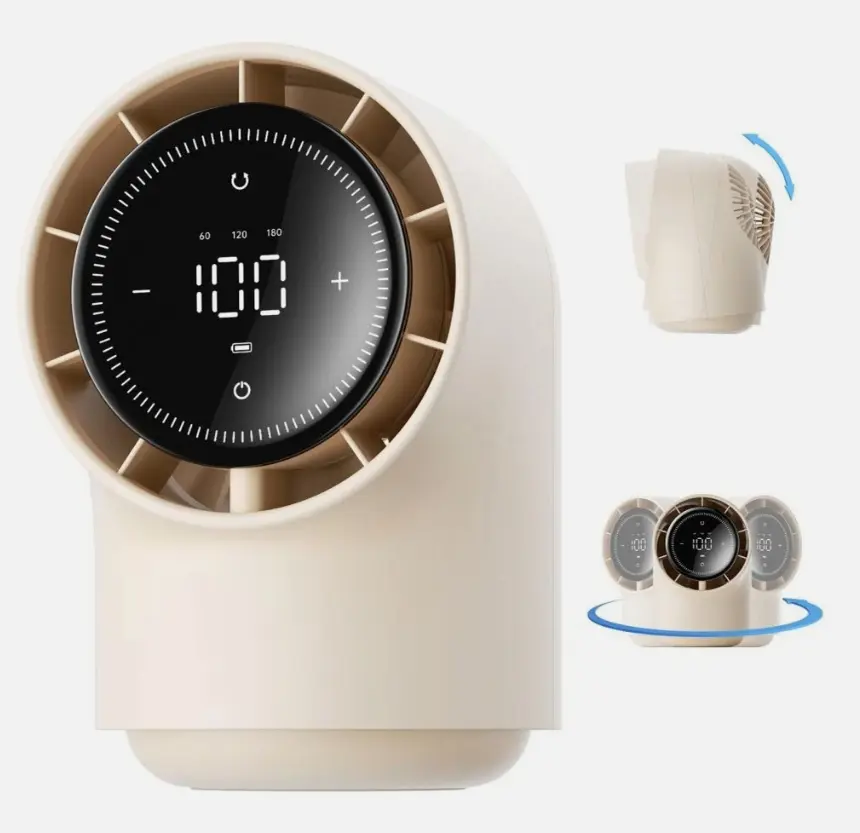 Portable Mini Wireless Fan, Touch Control, 100 Adjustable Wind Speeds, 8000mAh Rechargeable Battery - Compact Desktop Cooling Fan for Bedroom Sleeping, Office Desks, Travelers, Portable Fan, Mini Portable Fan