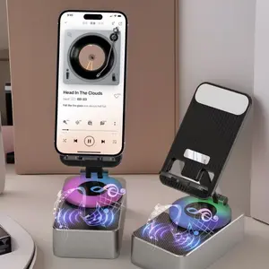 New 3-in-1 Cell Phone Stand & Bluetooth Speaker, Multifunctional Foldable Lazy Bracket Speaker Wholesale from Factory