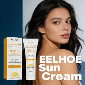 EELHOE Sun Cream Sunscreen - Centella Asiatica & Hyaluronic Acid UV Protection Lotion for Sunburn Prevention