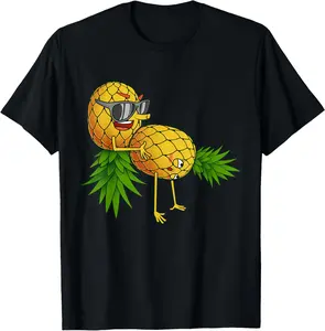 Funny Upside Down Pineapple Swinger Gift For Women And Men T-Shirt Cotton Fabric