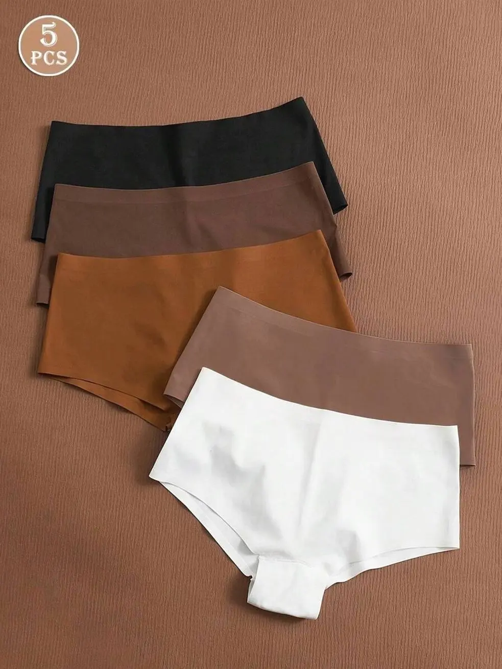 5-Pack Women's Seamless Hipster Panties, High Elasticity Breathable Underwear, Invisible Daily Wear