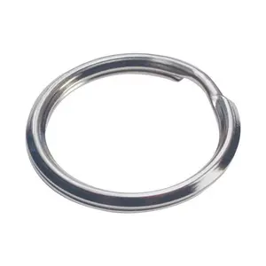 Hillman 3/4  D Tempered Steel Silver Split Rings/Cable Rings Key Ring (Pack of 5).