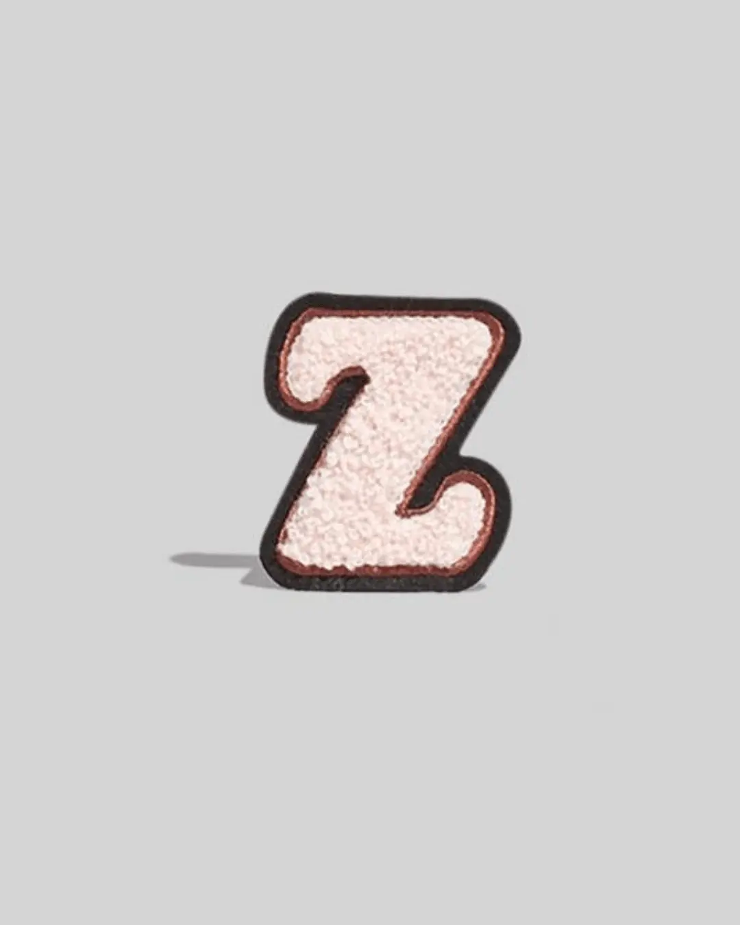 Z Cream Chenille Varsity Letter Patch - Small