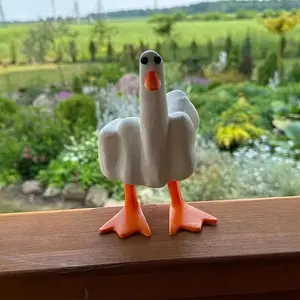 Creative and explosive personality refers to duck resin sculptures, creative handmade desktop decorations, unconventional garden sculptures and quirky ornaments, Decorative Figurines, unique prank gifts for friends, and perfect choices for holiday gifts