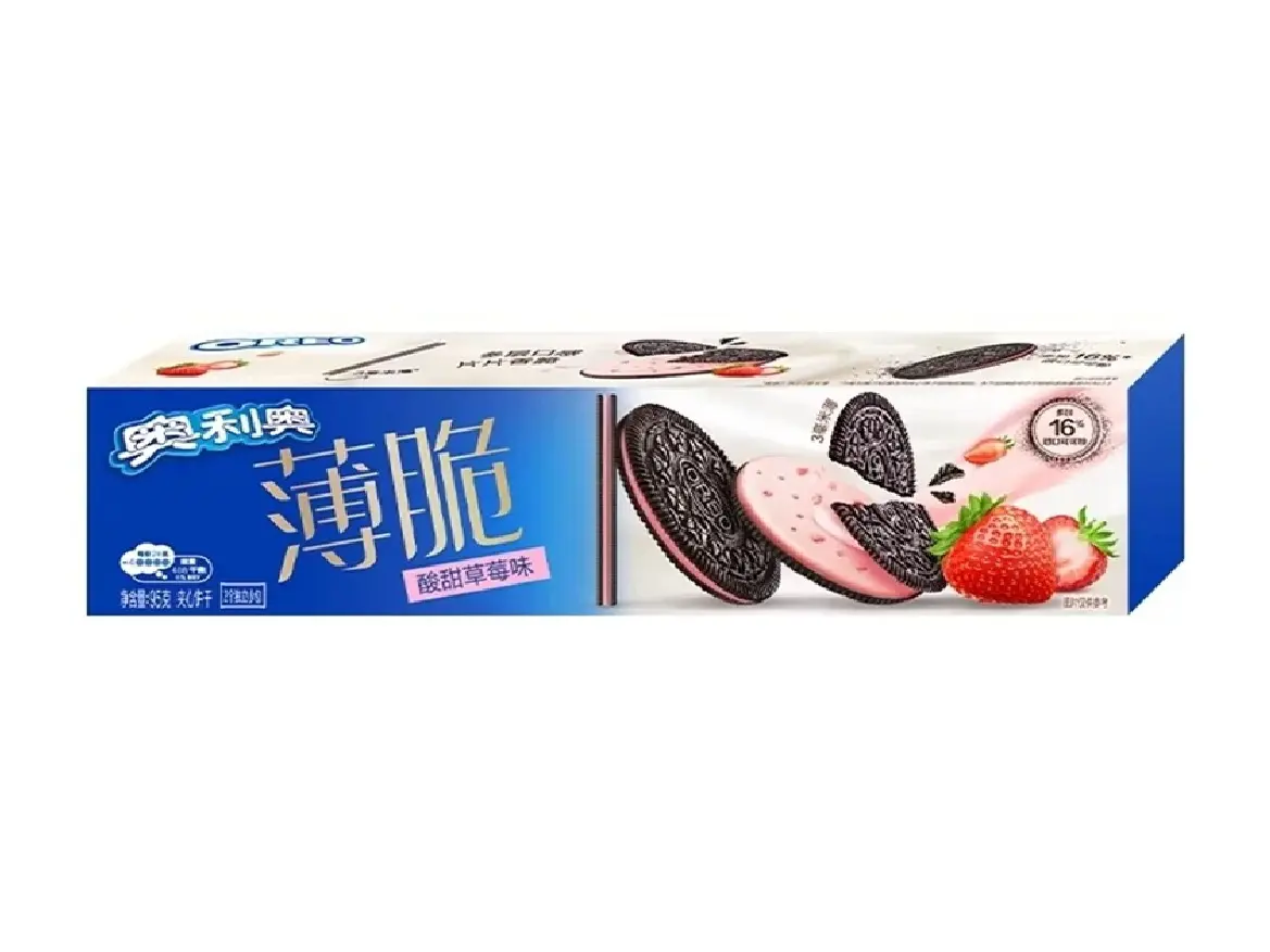 Oreo Thin Crackers Strawberry 95g - Strawberry Flavor