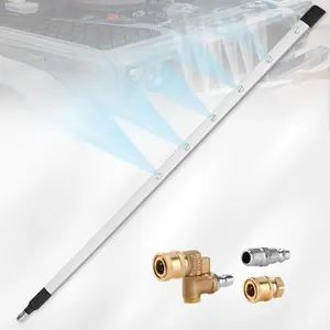 39'' Radiator Wand,6-Hole 25 °     Fan-Nozzle Car Truck Radiator Flush Cleaner Tool Pressure Washer Wand Fit for Car Radiator Flushing Max 4500PSI Pressure Washer